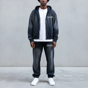 Conjunto de Camiseta y Pantalones Cortos Deportivos Vintage con Estampado Puff Personalizado, Lavado Ácido, Estilo Urbano, con Pedrería y Serigrafía, MOQ 30 - Product Image 6