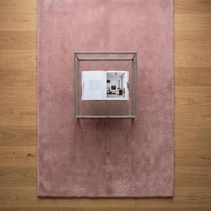 Alfombra de Lana Premium Rosa Polvoriento, Tejida a Mano, Antideslizante, de Textura Suave y Pelo Medio, para Sala de Estar, Dormitorio, Estilo Moderno - Product Image 3