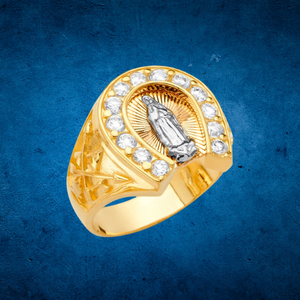 Elegante Diamante tachonado SEÑORA DE Guadalupe anillos de moda para Mujeres Hombres niñas gran oferta regalo clásico - Product Image 4