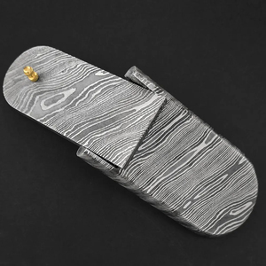 Cendrier en acier de Damas traditionnel, design élégant à motifs, pour la décoration de la maison, du bureau, de l'hôtel, du salon et du restaurant - Product Image 5