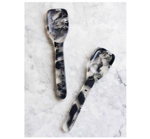 Elegant Handcrafted Resin Salad <b>Tools</b> Server Cutlery Dishwasher Microwave & Oven <b>Safe</b> Custom Color Available for Modern Kitchens - Product Image 1