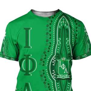 Camiseta personalizada Iota Phi Lambda, diseño Dashiki de rosa blanca, LT7 verde esmeralda, camiseta de la hermandad Iota Phi Lambda - Product Image 5