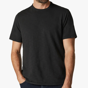 Nouveaux T-shirts décontractés pour hommes, style personnalisé, col rond, manches courtes, tricotés, 100% coton, séchage rapide, respirants, coupe classique - Product Image 4