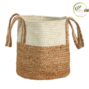 Panier décoratif tissé à la main pour la maison et le bureau – Fournisseur de paniers de rangement multi-usages en jute écologique - Product Image 2