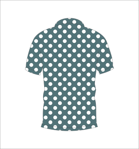 Custom Sublimation Polo Shirt Grey White Polka Dot Pattern Breathable Sports Golf Polo Shirt for Men - Product Image 2
