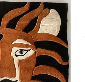 Tapis décoratif moderne en laine tuftée à la main, lavable, léger, à poils longs et très épais, pour salon et chambre à coucher - Product Image 4