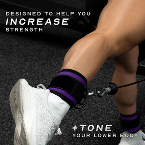 Sangles de cheville pour haltérophilie, fixation de câble de gym, entraînement de presse à jambes, vente en gros Europe, tonification des fessiers - Product Image 4