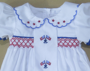 Colección de Ropa para Bebés con Bordado de la Bandera Americana, Patriótica para el 4 de Julio, Prendas de Herencia para Niñas, 100% Algodón Ecológico y Transpirable - Product Image 2