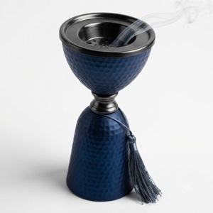 Latest Hammered Metal Incense Burner Silver Stainless Steel Hourglass <b>Bakhoor</b> Holder Mid-East Style <b>Oud</b> Charcoal Censer For Home - Product Image 5