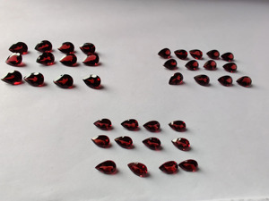 Granate natural / 12 x 16 mm / Calidad AAA+ / Limpio / Granate rojo de Mozambique / Forma de pera / Facetado / 9 quilates - Product Image 6