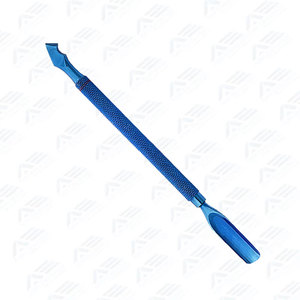 Pousse-cuticules carré angulaire argenté personnalisé avec logo, coupe-ongles, instrument de beauté, produit de soin des ongles - Product Image 6