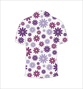 เสื้อโปโลพิมพ์ลายดอกไม้แบบกำหนดเอง แขนสั้น สวมใส่สบาย เหมาะสำหรับกอล์ฟ เทนนิส ชุดทีมฤดูร้อน - Product Image 6