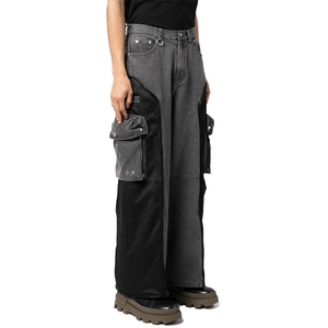 กางเกงคาร์โก้ผู้ชายคุณภาพสูง เอวผูกเชือก กางเกงลำลองหลายกระเป๋า ผ้าฝ้าย กางเกงออกกำลังกายสำหรับผู้ชาย - Product Image 1