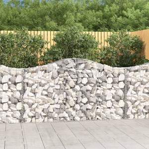 Lot de 3 grands paniers gabions en fer galvanisé argenté, catégorie de produits en treillis métallique - Product Image 1