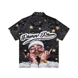 Nouveauté Chemises décontractées pour hommes de style streetwear à manches courtes avec impression par sublimation personnalisée de haute qualité, coupe régulière, respectueuses de l'environnement - Product Image 5