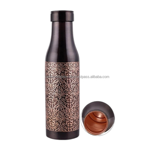 New Arrivals Stylish and Functional Copper <b>Bottle</b> Handcrafted Copper Water <b>Bottle</b> for Hiking Camping <b>Travel</b> Outdoor Activities - Product Image 3