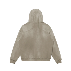 Sweat à capuche surdimensionné pour homme, 100 % coton, écologique, avec logo personnalisé, style streetwear, épais (380g), vente en gros - Product Image 6
