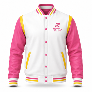 Custom Wholesale Varsity <b>Jacket</b> OEM Factory College Teamwear Streetwear Baseball Style Soft <b>Wool</b> Leather Sleeve Sportswear - Product Image 1