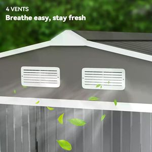Grande Casetta da Giardino Moderna in PVC Effetto Legno Impermeabile - Ecologica - Product Image 4