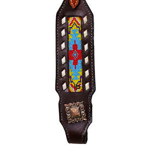 Manaal Enterprises Western Genuine Leather Horse <b>Riding</b> <b>Chaps</b> with Beaded Inlay Adjustable Buckle Closure Standard Pocket - Product Image 3