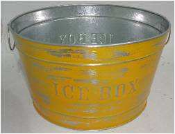 Maceta redonda de metal para flores, maceta galvanizada para flores - Product Image 3