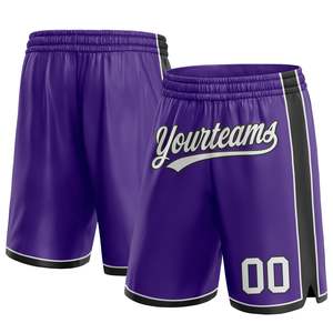 Trendy Custom Basketball <b>Shorts</b> Men Purple Mesh Sports Trunks Stitched Team Uniform Wholesale Quick Dry Gym Training Wear Bottom - Product Image 1