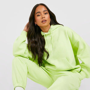 Women Tracksuit Premium Cotton Blend <b>Hoodie</b> And Pants Set Soft Touch Fabric Comfortable <b>Workout</b> Lounge And Daily Wear OEM ODM - Product Image 5