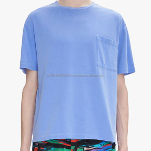 Camisetas de Manga Corta para Hombre, Camiseta de Verano con Bolsillo, Camiseta de Algodón Jersey, Camisetas Orgánicas, Cuello Redondo, Talla Grande - Product Image 5