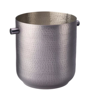 Stainless Steel <b>Ice</b> Bucket Round Shape Silver Finish Rust Resistant Minimalist Design Barware <b>Cooler</b> With Handle - Product Image 6