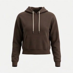 Haut court à capuche pour femme, respirant, haute qualité, design original, logo personnalisé, prix de gros, vêtements de sport décontractés - Product Image 1