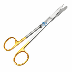 Ciseaux chirurgicaux médicaux 12,5 pouces à lame droite et courbée, tranchants et à bout arrondi, pour infirmières, porte-aiguille de haute qualité en acier inoxydable - Product Image 1