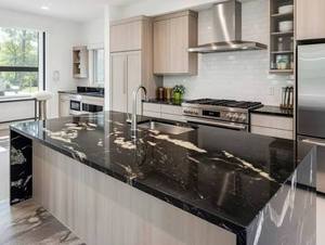Organizador de mármol de piedra natural con vetas negras de titanio para isla de cocina, sala de estar, tocador y baño - Product Image 1