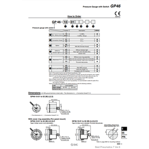 SMC Pneumatics Interruptor de presión del interruptor de alta calidad Interruptores de presión - Product Image 1