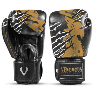 Guantes de Boxeo Venomous Gold Reaper, Guantes de Entrenamiento Personalizados, Fabricante OEM de Cuero - Product Image 1