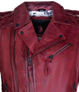 Veste de motard en cuir véritable de qualité supérieure pour homme, style vintage, service d'échantillons OEM ODM disponible - Product Image 2