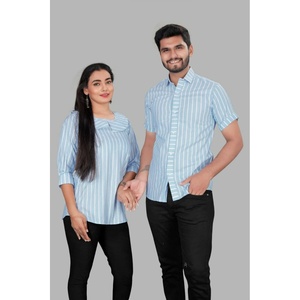 NUEVA LLEGADA LINO ALGODÓN HILO TEJIDO PAREJA COMBO SKY - Product Image 1