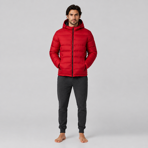 Veste matelassée d'hiver pour homme, doublure en soie chauffante, logo personnalisé, haute qualité, fabrication OEM, grande taille - Product Image 1