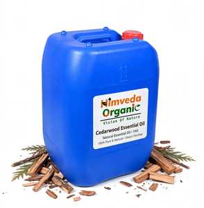 HIMVEDA ORGANIC 100% Pure Cedarwood Essential Oil <b>Steam</b> Distilled Natural & Pure Wholesale Bulk - Product Image 1