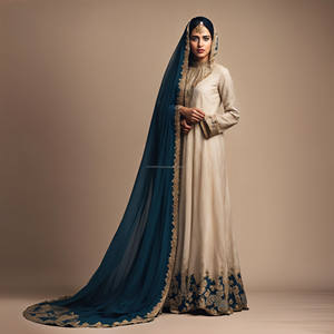 JE2110ชุดเดรสมุสลิมผ้าสแปนเด็กซ์เนื้อนุ่ม2025ชุดออกงานออกแบบได้ตามต้องการ - Product Image 1