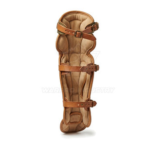 Protège-jambes de baseball en cuir souple, forme ergonomique, sangles sécurisées, ajustement réglable, léger, protection professionnelle, pliable - Product Image 3