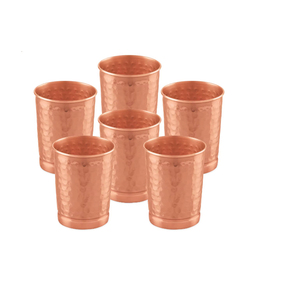 Verre à eau en cuivre pur au design martelé pour la cuisine, le comptoir de bar, le whisky, le vin, les boissons, verre en cuivre - Product Image 3