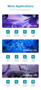 <span class=keywords><strong>Dowa</strong></span> Duv TO18 LED ไดโอด40deg 310/325/340nm dimmable UVA UVB สำหรับกล้องจุลทรรศน์เรืองแสง - Product Image 4