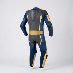 Combinaison de course moto en cuir une pièce professionnelle sur mesure, équipement de protection blindé CE pour la piste et la route, protection intégrale du corps - Product Image 2