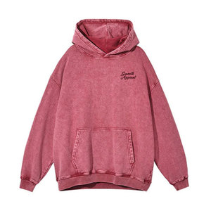 Sweat-shirts délavés à l'acide 100% coton Tissu léger et respirant Style streetwear décontracté pour l'hiver - Product Image 1