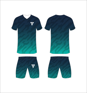 ชุดเสื้อฟุตบอลซับลิเมชั่นแบบกำหนดเองสำหรับผู้ชาย สีกรมท่าเข้ม หลากสี ลายเรขาคณิตย้อนยุคยุค 90 ลายกราฟฟิตีสไตล์กรันจ์ ชุดยูนิฟอร์มฟุตบอล - Product Image 2