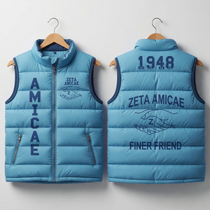 Phi Beta Sigma Fraternité Puffer Vest Custom Made Brodé Grec Sororité et Fraternité Hommes Sigma Gilet Matelassé - Product Image 3