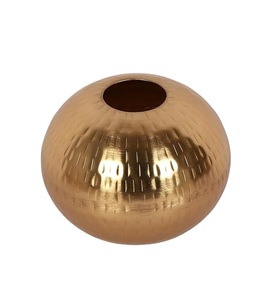 Florero Decorativo de Metal Premium para Exhibición en Mesa, Adorno Interior Contemporáneo para Hogares y Eventos - Product Image 3