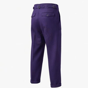 Pantalon de combat allemand en toile à motif droit, design personnalisé, avec ceinture traditionnelle, boutons sécurisés, tissu léger et respirant - Product Image 4