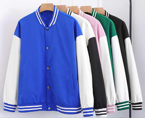 OEM Wholesale Men's Varsity <b>Jacket</b> Customized Front Breathable High Street Style <b>Waterproof</b> Leather Woven Winter Plus Size - Product Image 4