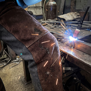 Pantalones de Seguridad Industriales de Cuero Vacuno de Primera Calidad, Resistentes al Vapor, al Fuego y Antiestáticos, con Costuras Soldadas, de Alta Resistencia - Product Image 6
